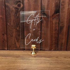 Acrylic Wedding Gift Table Sign